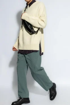 JIL SANDER cream Wool sweater