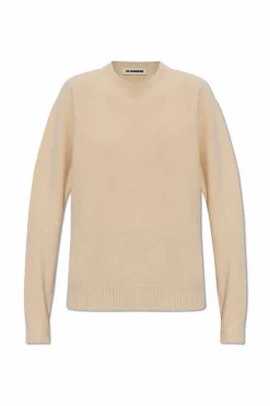 JIL SANDER cream Wool sweater