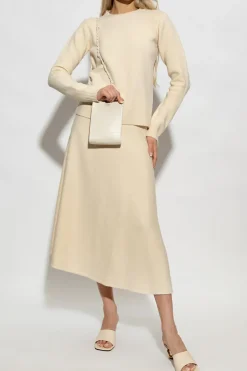 JIL SANDER cream Wool sweater