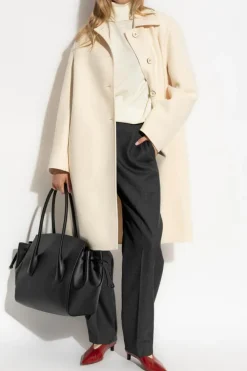 JIL SANDER cream Wool turtleneck
