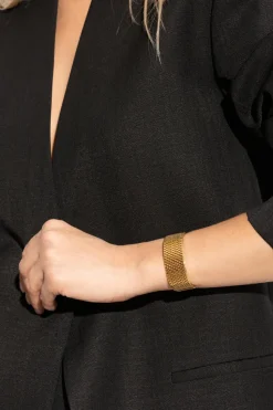 JIL SANDER GOLD Brass bracelet