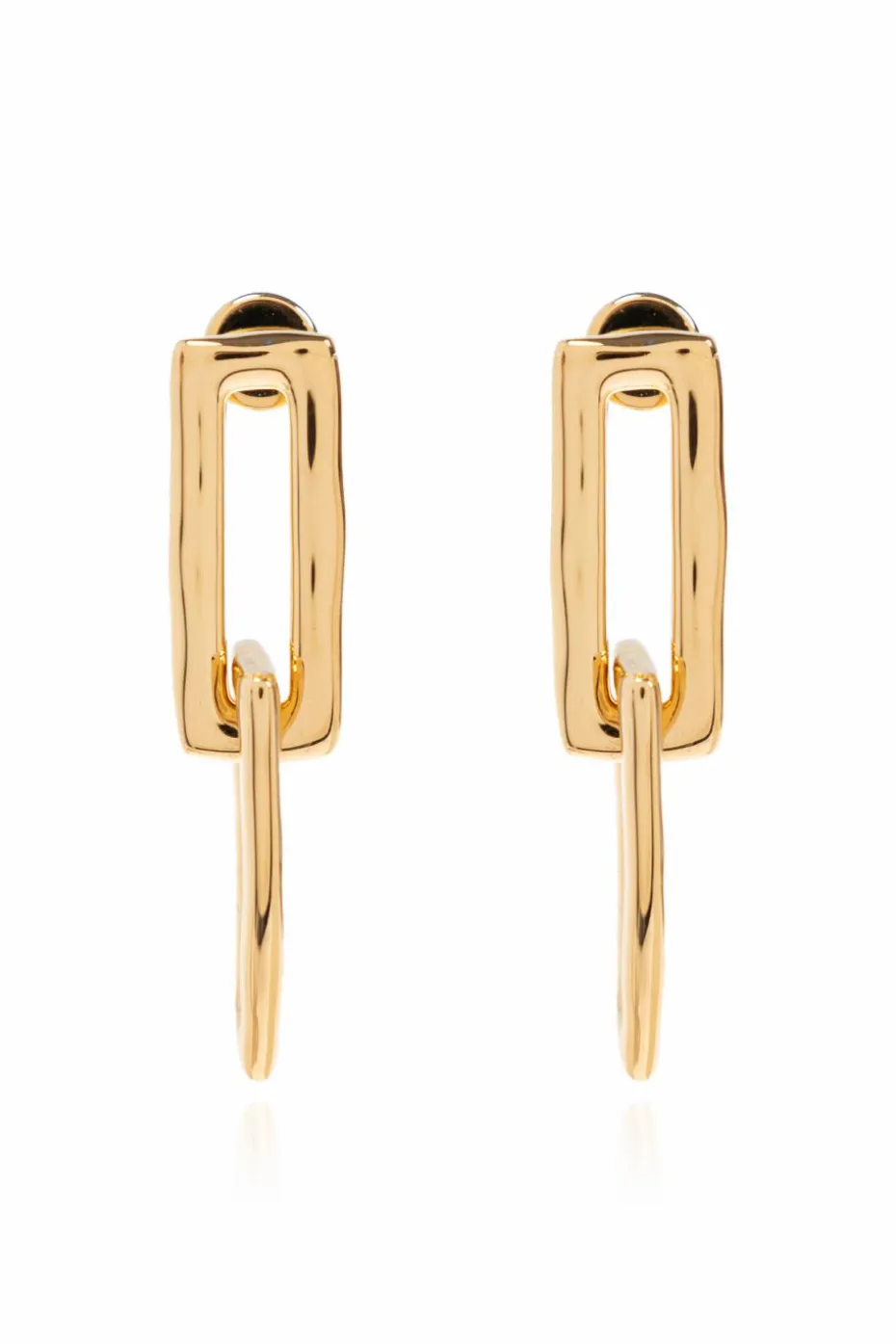 JIL SANDER GOLD Brass earrings