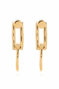 JIL SANDER GOLD Brass earrings