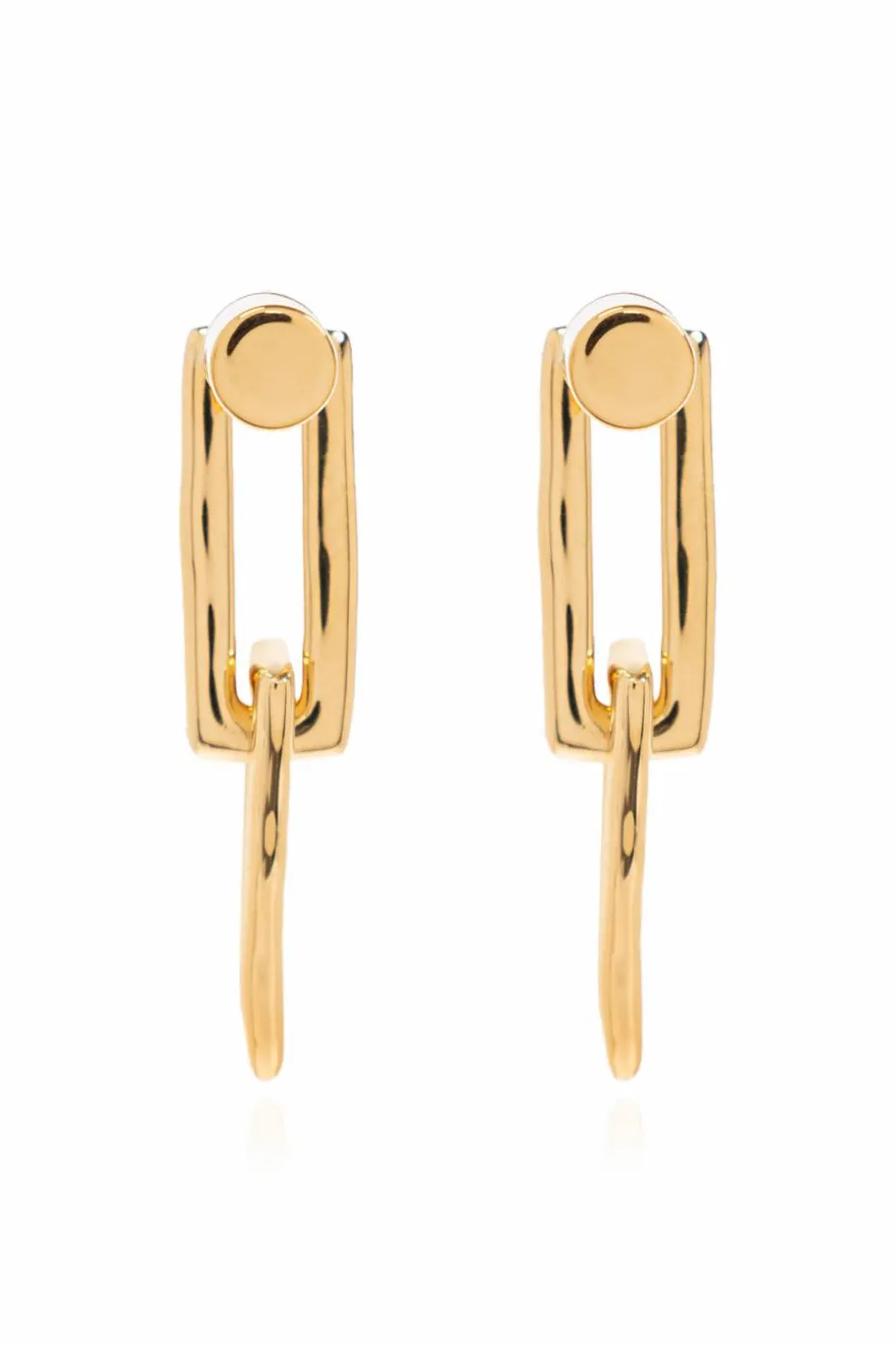 JIL SANDER GOLD Brass earrings