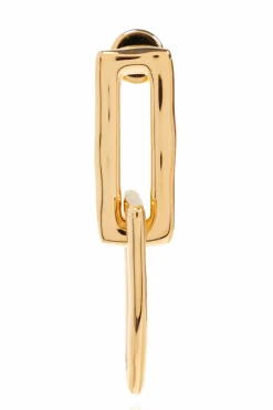 JIL SANDER GOLD Brass earrings