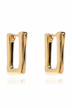 JIL SANDER GOLD Brass earrings