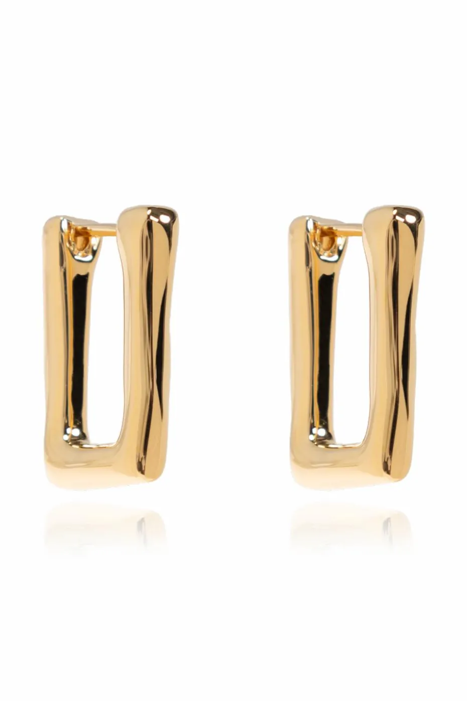 JIL SANDER GOLD Brass earrings
