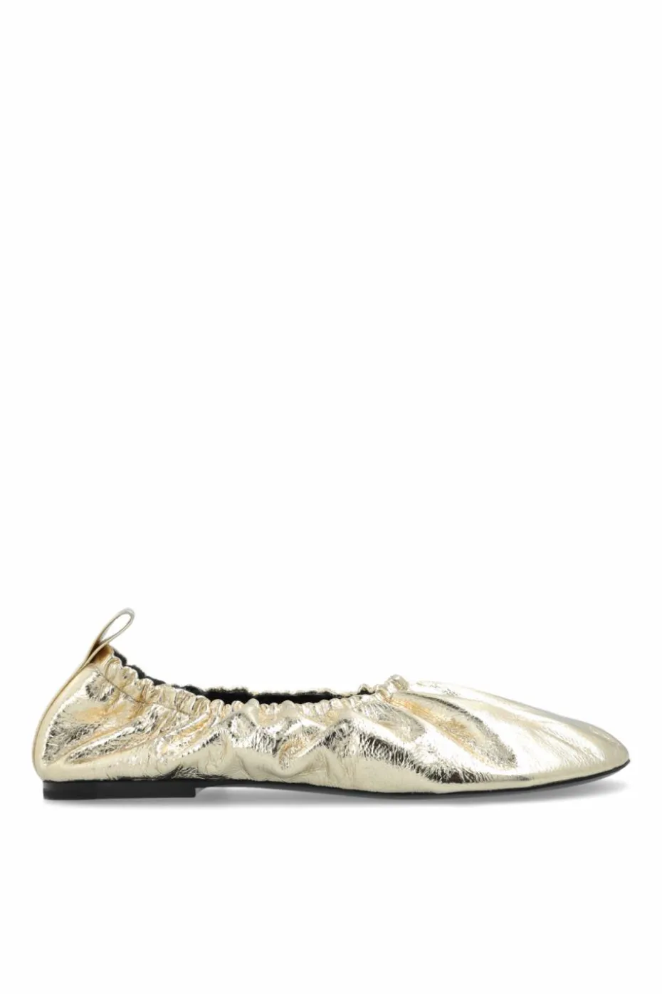 JIL SANDER GOLD Leather ballet flats