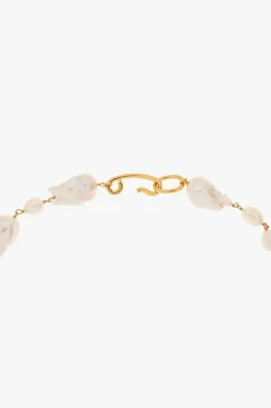JIL SANDER GOLD Necklace with pearls