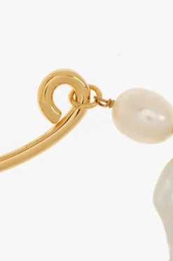JIL SANDER GOLD Pearl-embellished bracelet