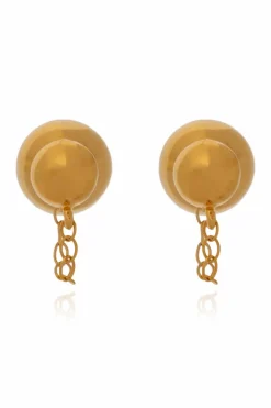 JIL SANDER GOLD Silver earrings