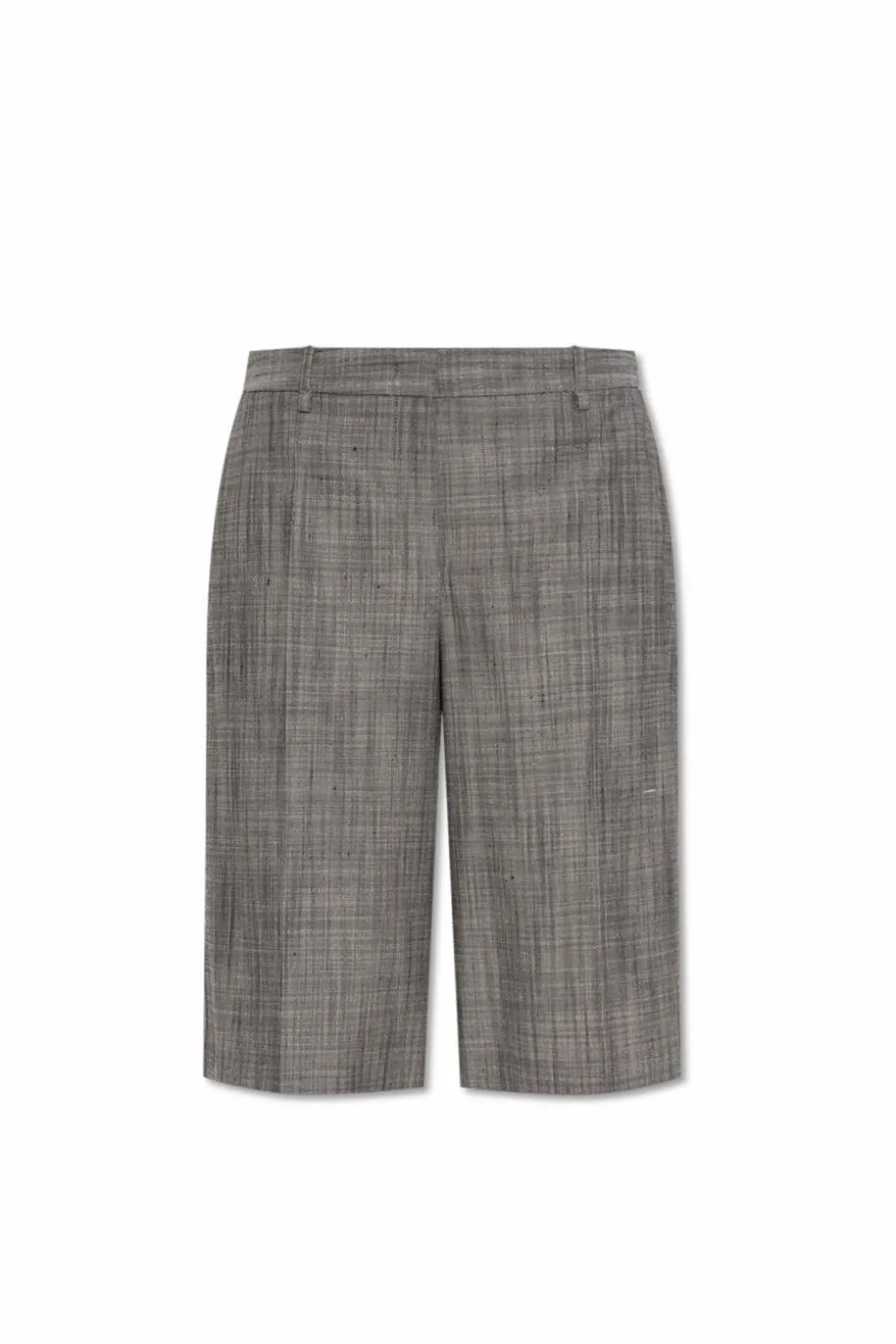 JIL SANDER GREY Creased shorts