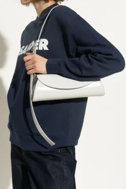 JIL SANDER GREY Shoulder bag "Cannolo"