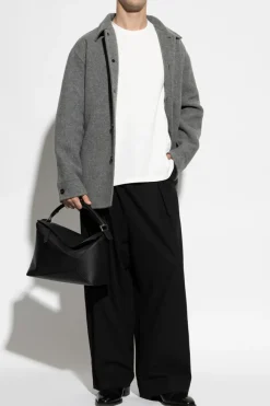 JIL SANDER GREY Wool shirt