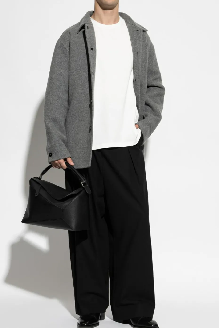 JIL SANDER GREY Wool shirt