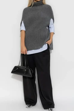 JIL SANDER GREY Wool sweater