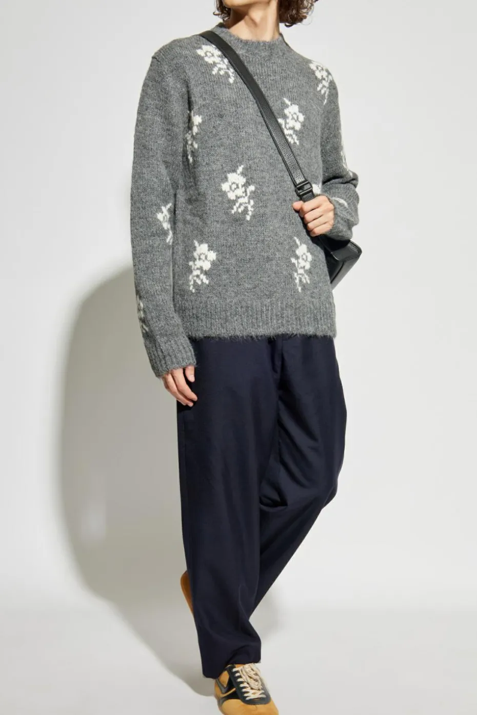 JIL SANDER GREY Wool sweater