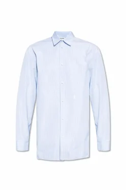 JIL SANDER light blue Cotton shirt with logo