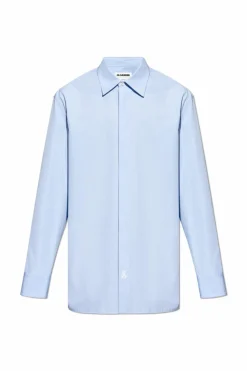 JIL SANDER light blue Striped pattern shirt