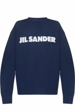 JIL SANDER NAVY BLUE Sweatshirt with logo