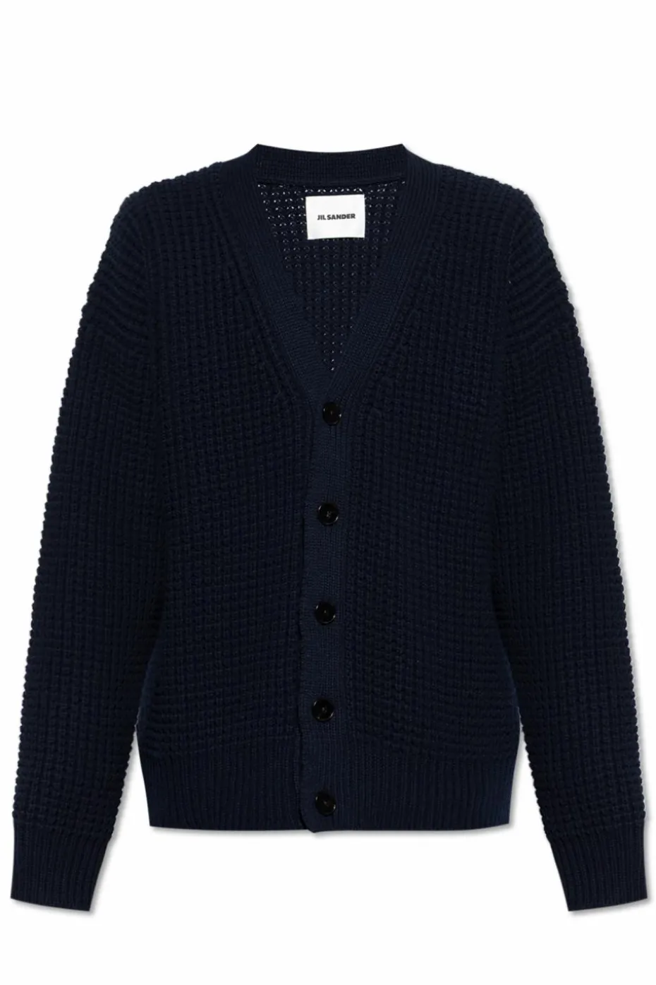 JIL SANDER NAVY BLUE Wool cardigan