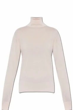 JIL SANDER PINK Cashmere turtleneck sweater