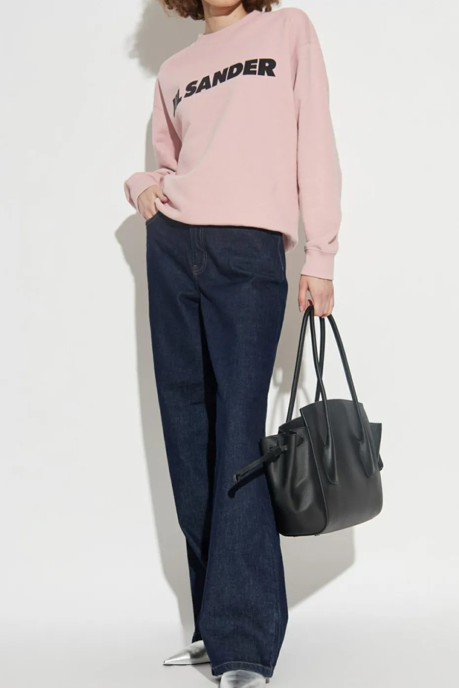 JIL SANDER PINK Sweatshirt with logo