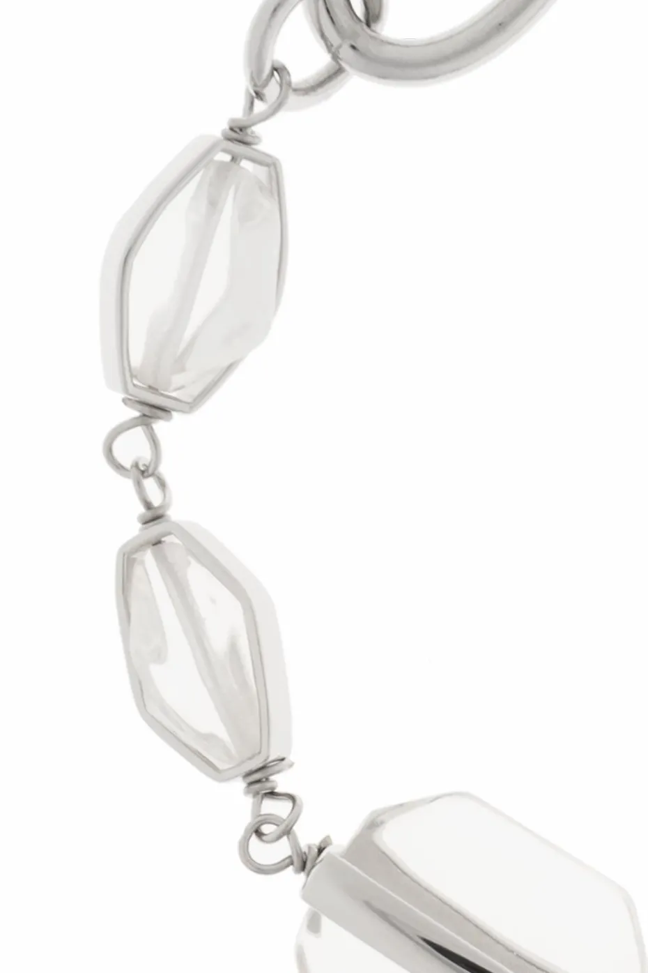 JIL SANDER SILVER Bracelet with applications