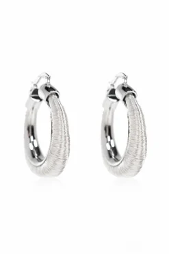 JIL SANDER SILVER Brass earrings