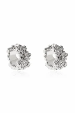 JIL SANDER SILVER Brass earrings