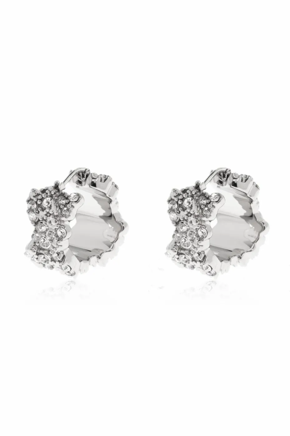 JIL SANDER SILVER Brass earrings