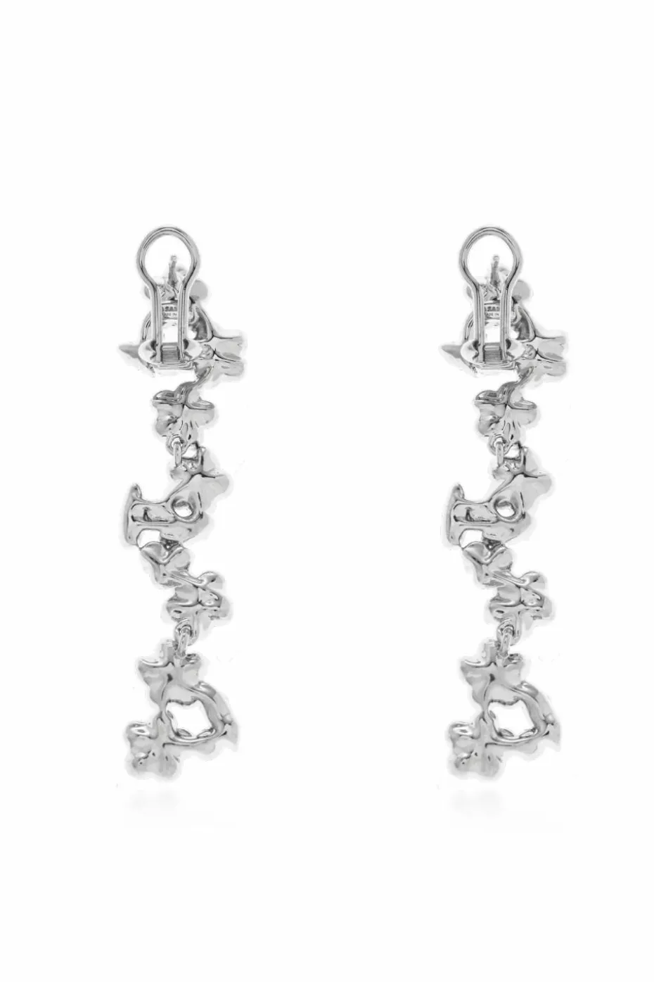 JIL SANDER SILVER Brass earrings