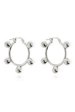 JIL SANDER SILVER Brass earrings