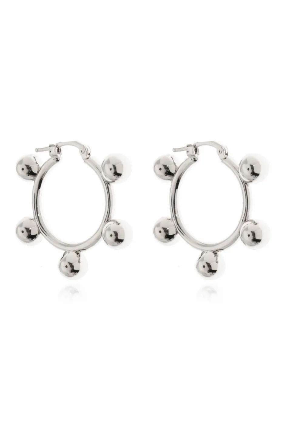 JIL SANDER SILVER Brass earrings