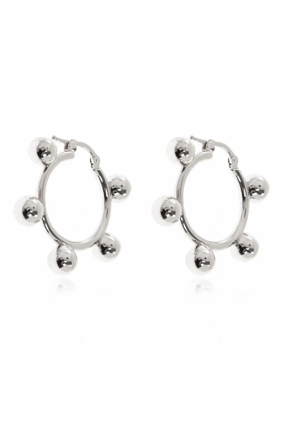 JIL SANDER SILVER Brass earrings