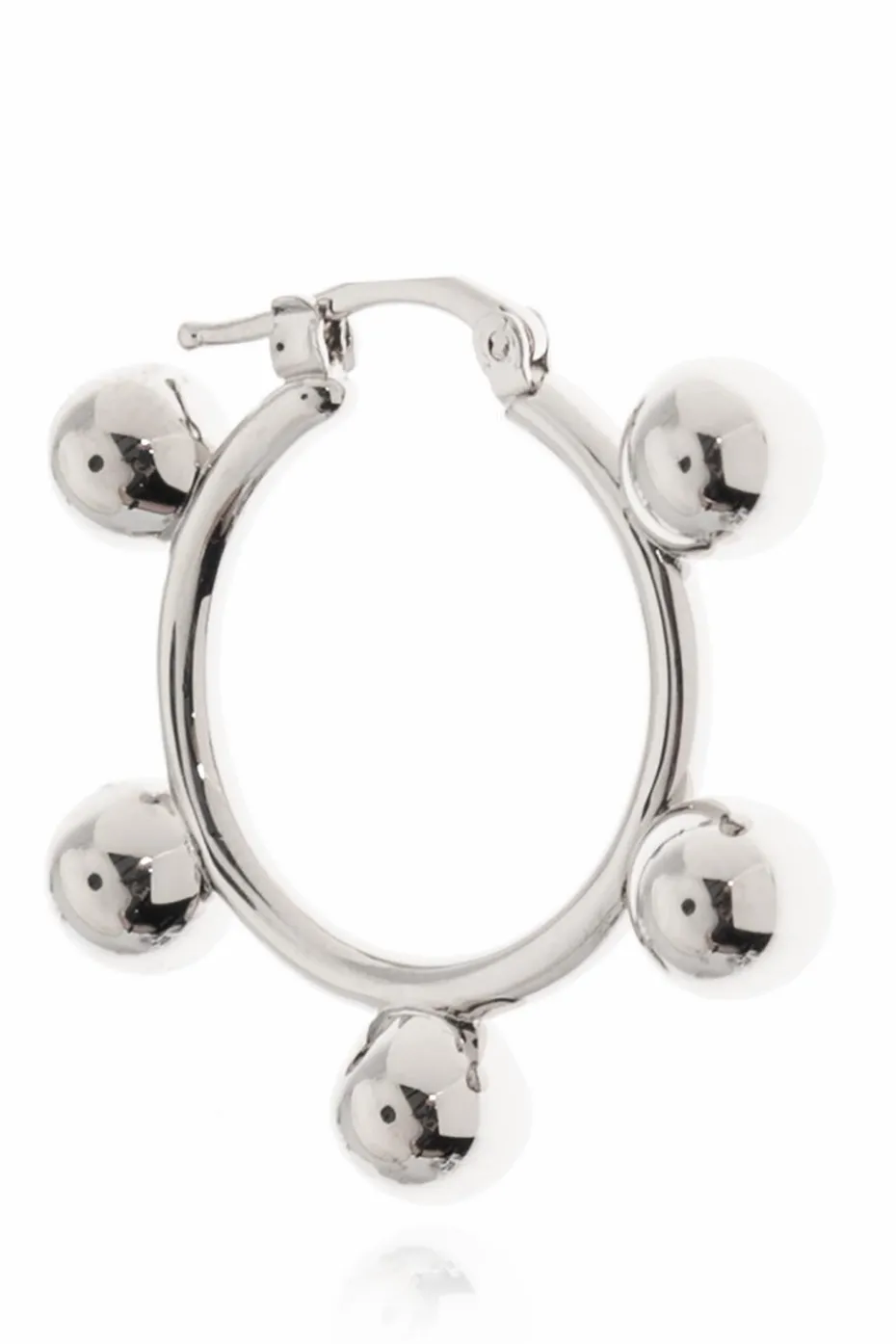 JIL SANDER SILVER Brass earrings