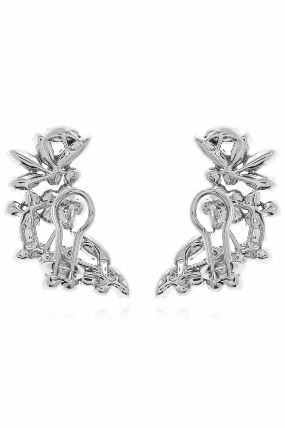 JIL SANDER SILVER Brass earrings