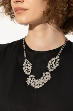 JIL SANDER SILVER Brass necklace