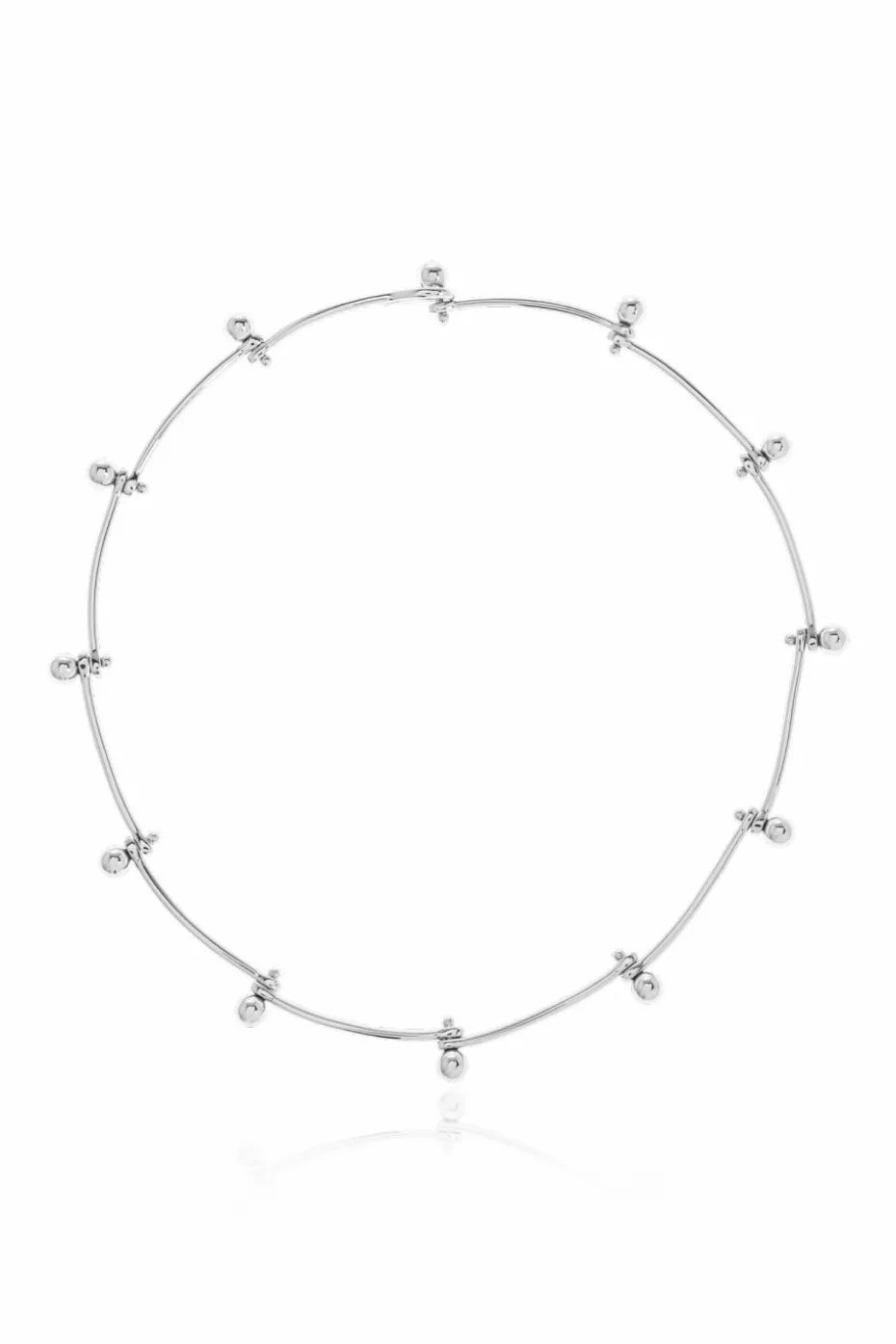 JIL SANDER SILVER Brass necklace