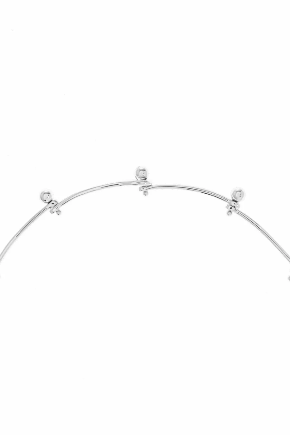 JIL SANDER SILVER Brass necklace