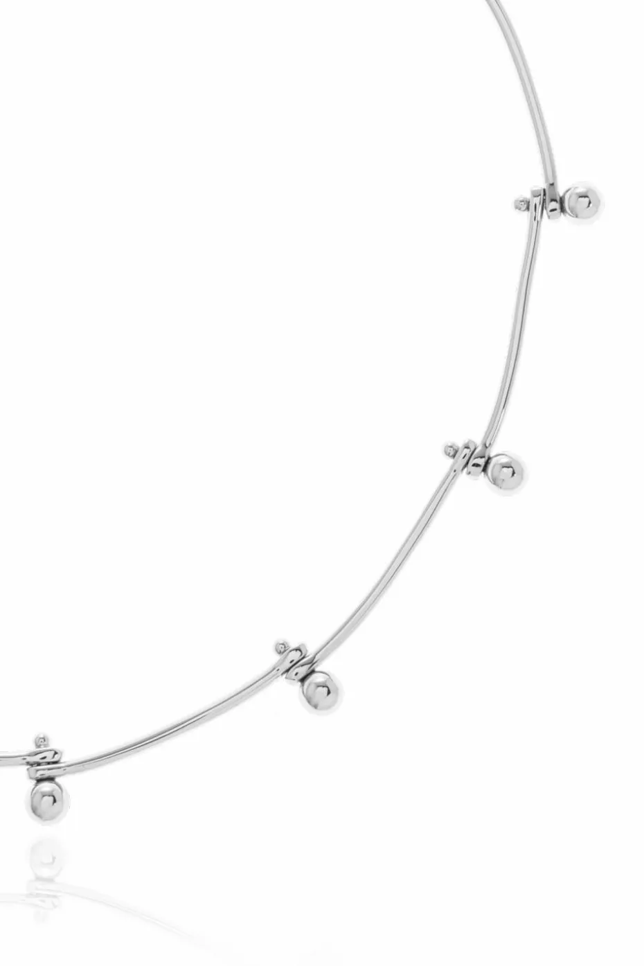 JIL SANDER SILVER Brass necklace