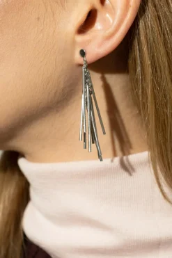 JIL SANDER SILVER Earrings with charms