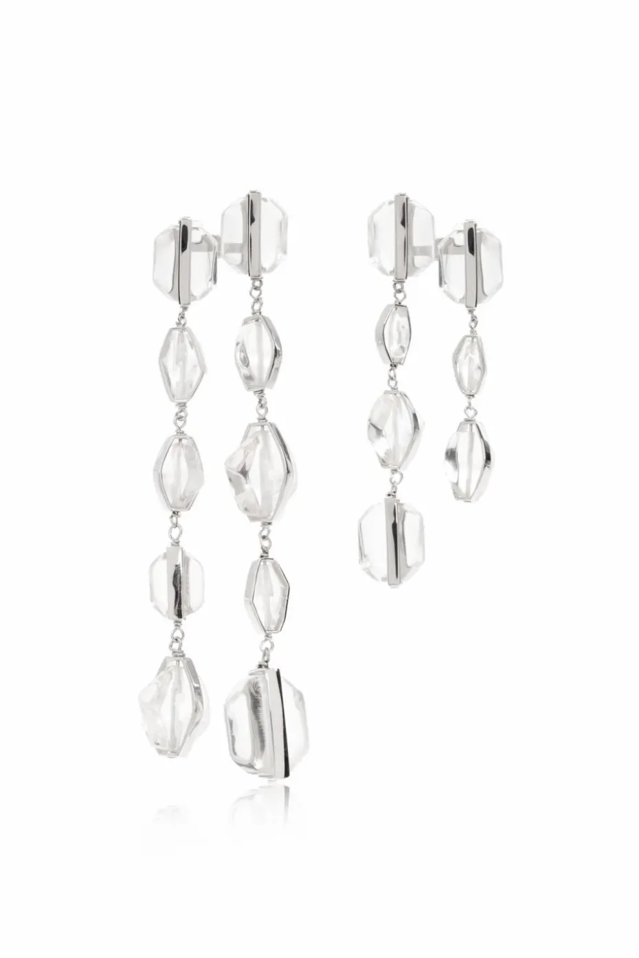 JIL SANDER SILVER Earrings with pendants