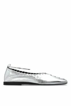 JIL SANDER SILVER Leather shoes