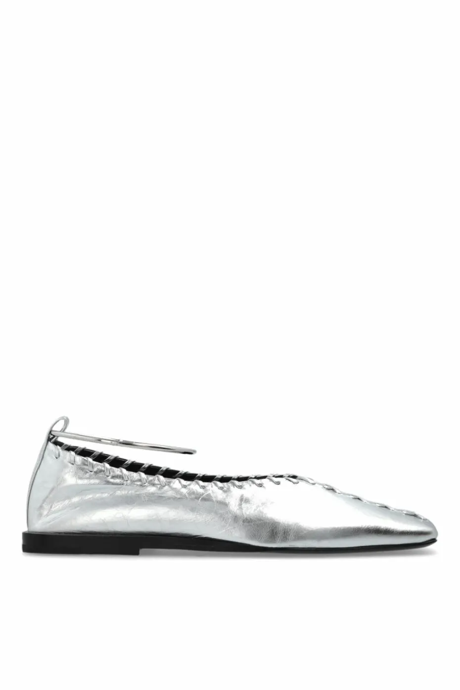 JIL SANDER SILVER Leather shoes