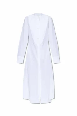 JIL SANDER WHITE Cotton dress