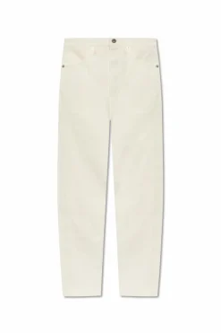 JIL SANDER WHITE High-waisted jeans