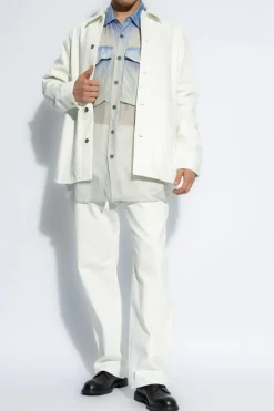 JIL SANDER WHITE Loose-fitting jeans