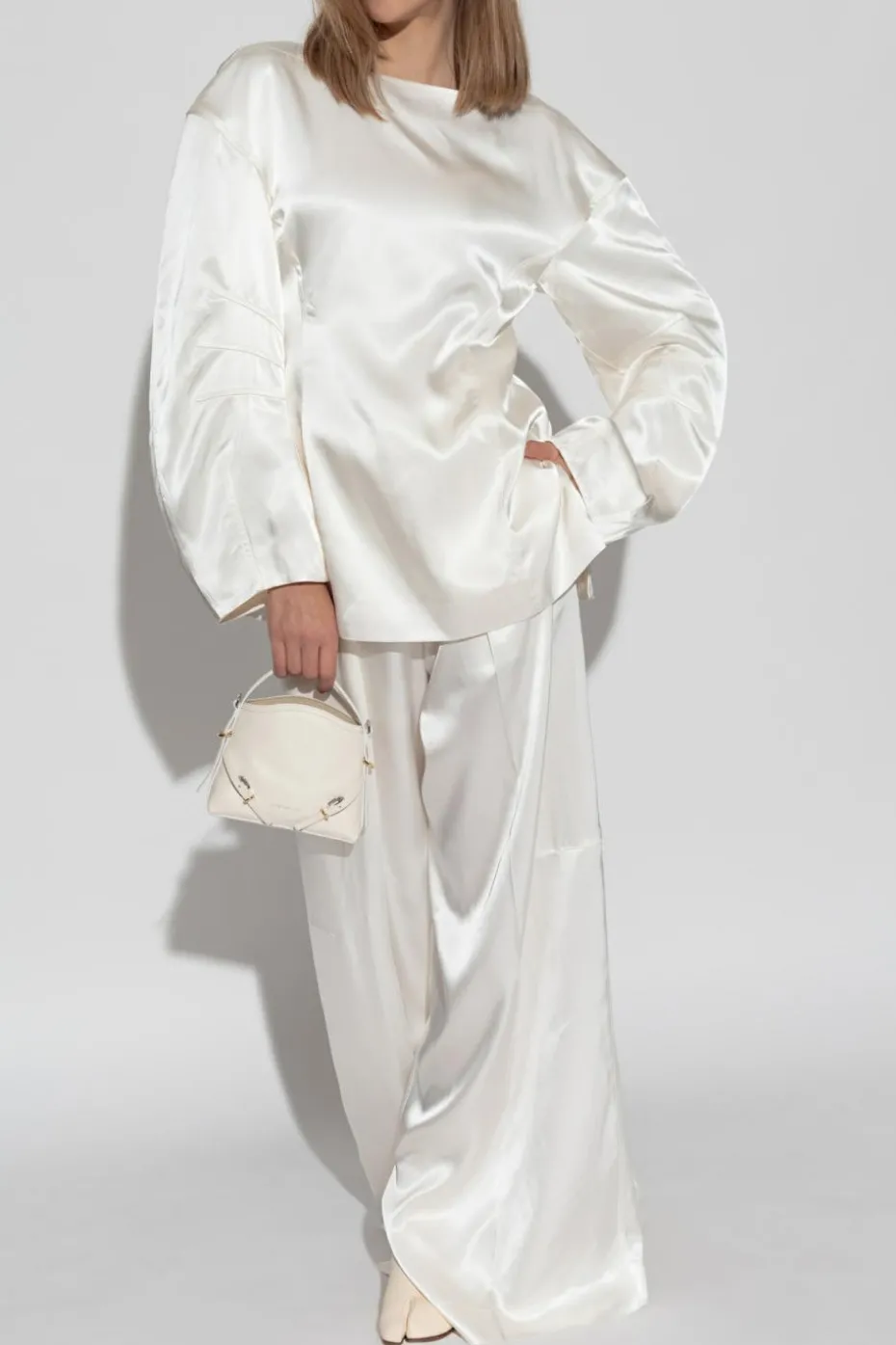 JIL SANDER WHITE Shimmering Top