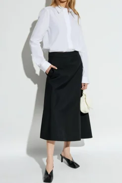 JIL SANDER WHITE Shirt with concealed placket